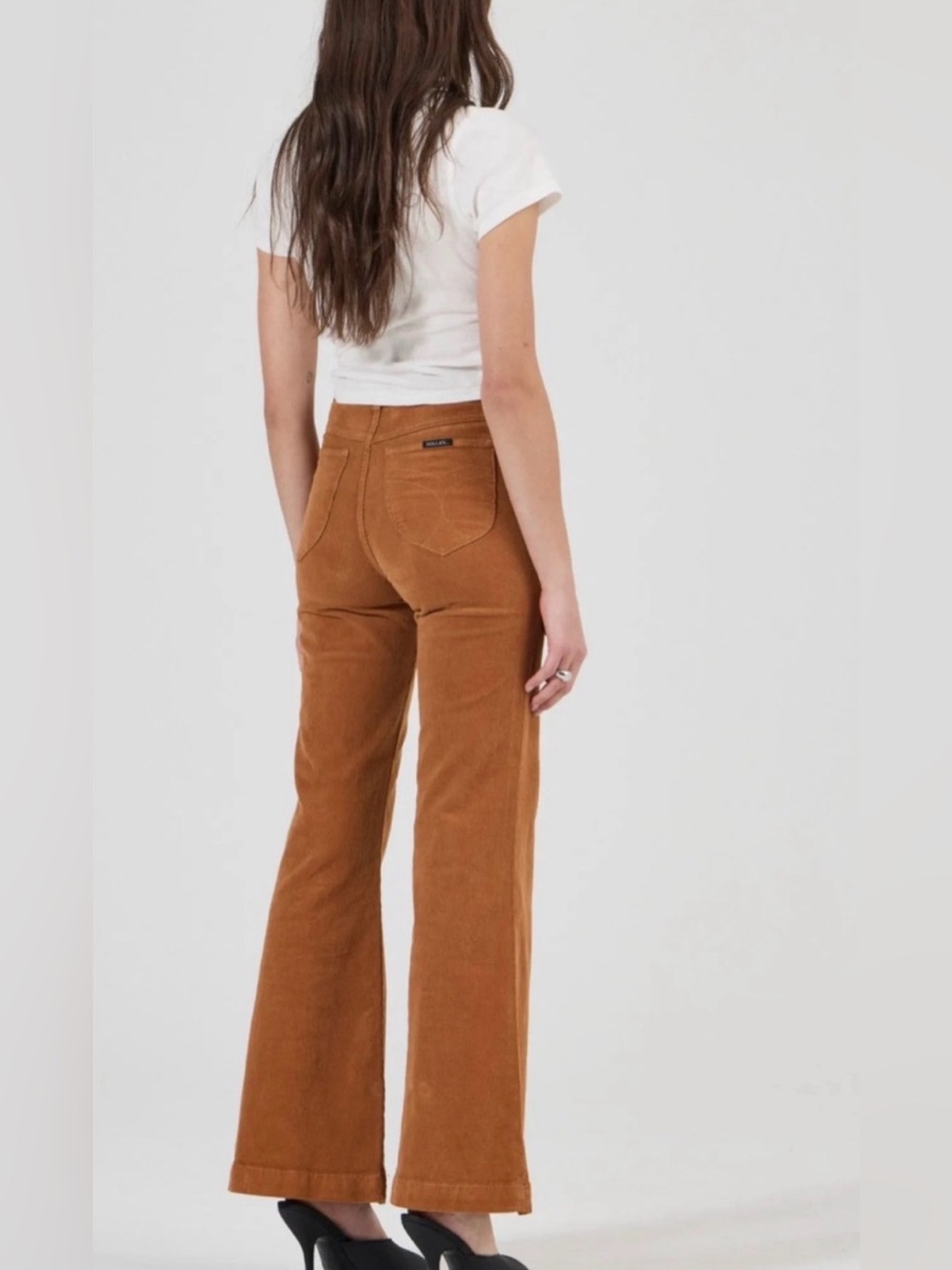 ROLLA'S High-Rise Flare Jeans in Chestnut - Picture 2 of 13